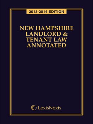 cover image of New Hampshire Landlord and Tenant Law Annotated